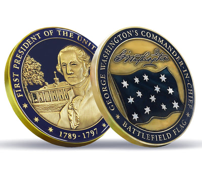 George Washington Battlefield Flag Coin